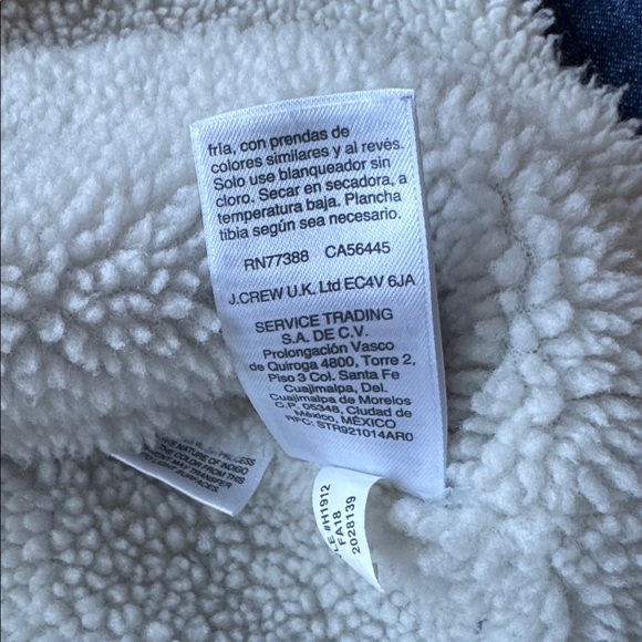 J. Crew Blue Denim Jacket with Cream Sherpa Lining Women’s XL - Picture 11 of 13